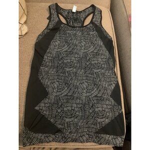 C-Mode Womens Blouse Black Sleeveless Scoop Neck Athletic Stretch  One Size New